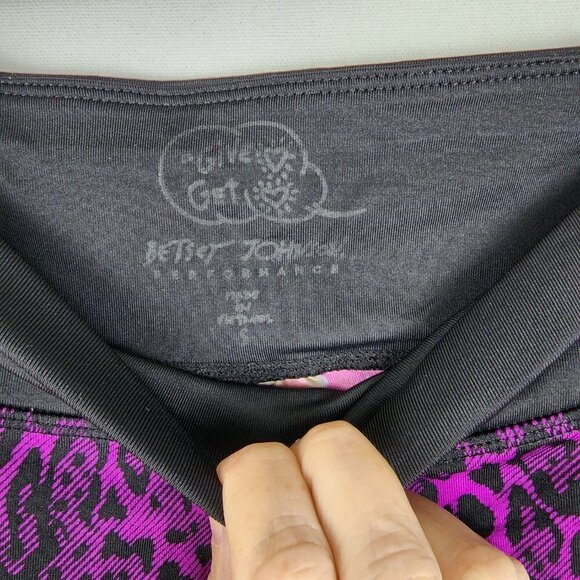 Betsy Johnson Performance Cheetah Print Leggings S - Picture 3 of 3